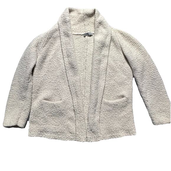 Vince 100% Wool Chunky Boucle Knit Open Drapey Cardigan Sweater Sz M Lagenlook - Picture 1 of 6